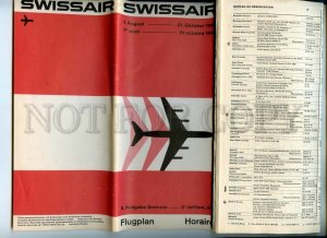 476880 1968 advertising brochure flight descriptions schedules airline SWISSAIR