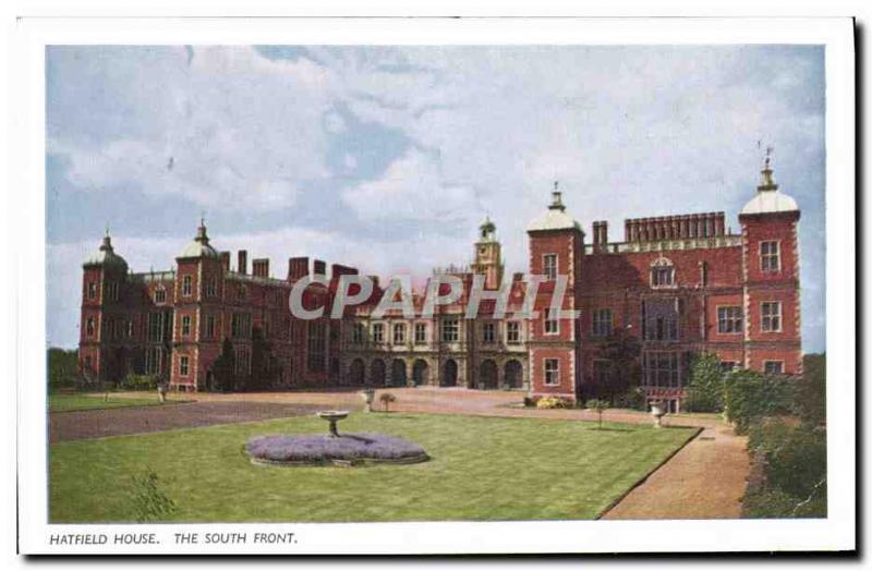 Postcard Old Hatfield House The South Front