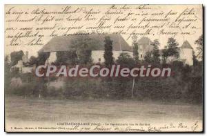 Carte Postale Ancienne Gendarmerie Chateaumeillant View From Behind