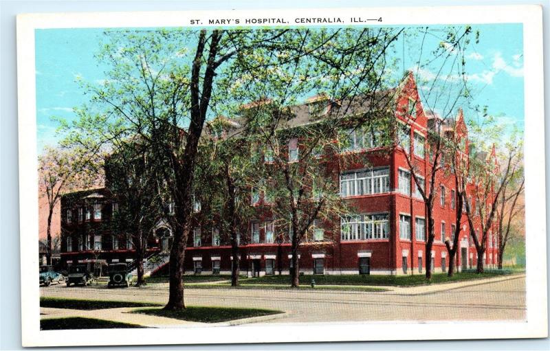 *St. Mary's Hospital Building Centralia Illinois Vintage Postcard C10