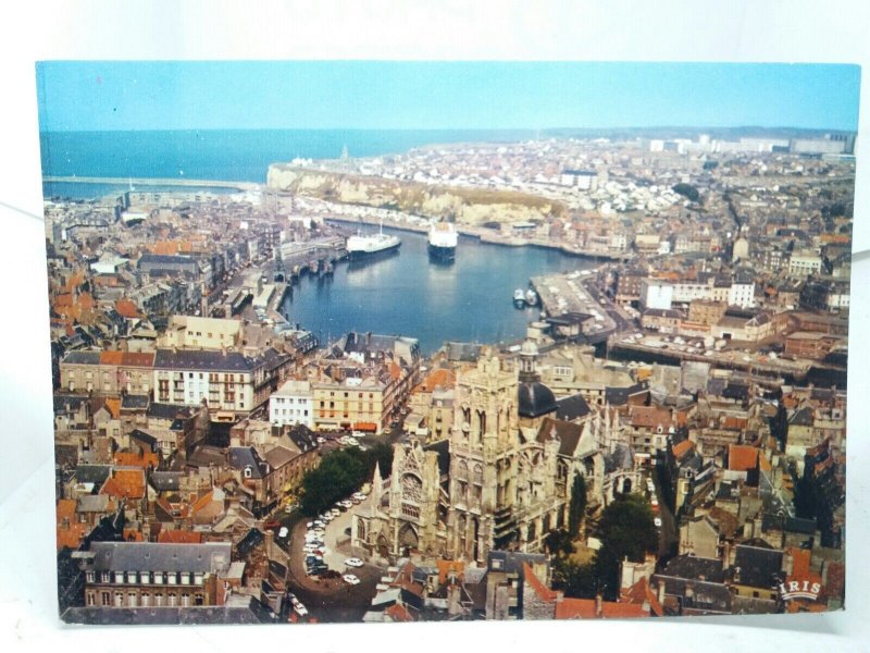 Car Ferries in the Port of Dieppe Normandy France Vintage Postcard