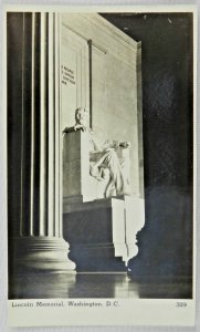 Actual Photograph of Lincoln Memorial, Washington D.C. - Vintage Postcard