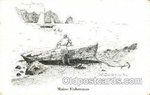 Maine Fisherman Boat 1953 some creases on corners with heavy corner wear, pos...