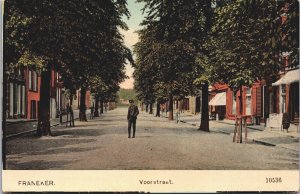 Netherlands Franeker Voorstraat Vintage Postcard 04.09