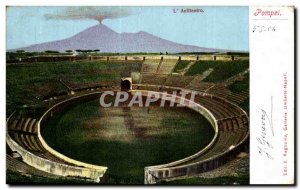 Old Postcard Italy Italia Pompei L & # 39anfiteatro