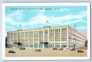 Hammond Indiana IN Postcard Kaufmann Wolf Department Store Building 1920 Vintage