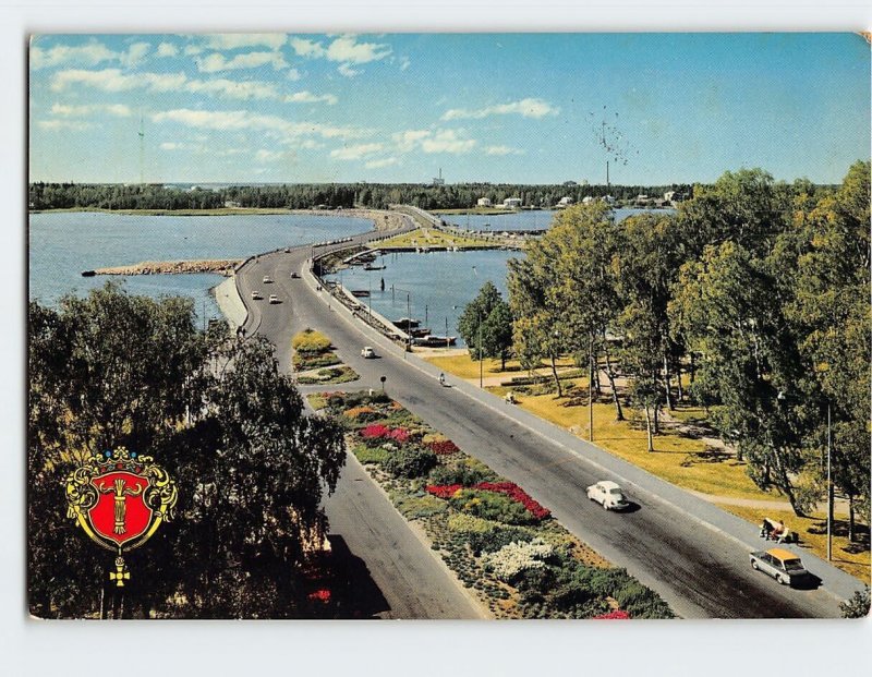 Postcard View from Vaasanpuisitikko towards Vaskiluoto, Vaasa, Finland