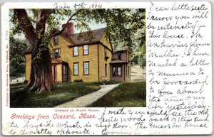 1904 Greetings From Concord Massachusetts Orchard Alcott House Posted Postcard