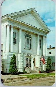 Vtg Paw Paw Michigan MI City Hall Historic Landmark 1950s View Old Postcard