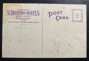 Mint Usa Picture Postcard PPC Schroeder Hotel Fireproof Wisconsin 