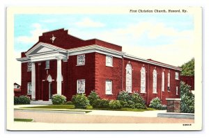 Postcard First Christian Church Hazard Ky. Kentucky c1947 Postmark