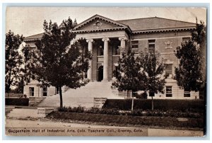 c1910 Guggenhelm Hall Of Industrial Arts Teachers College Greeley CO Postcard