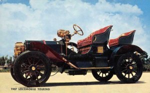 1907 LOCOMOBILE TOURING CAR Antique Classic Car c1950s Chrome Vintage Postcard