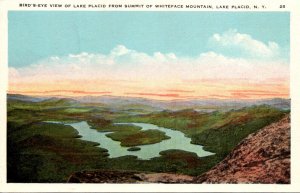 New York Lake Placid Birds Eye View From Summit Of Whiteface Mountain