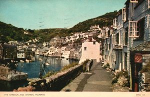 Vintage Postcard 1964 View of The Harbour and Warren Polperro England UK