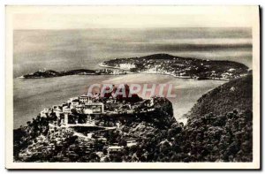 Old Postcard View Of The Eze Village and Cap Ferrat