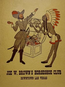 Joe W. Brown's Horse Shoe Club 1954 Thanksgiving Dinner Menu  Las Vegas