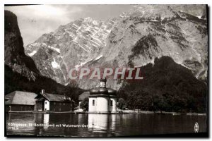 Postcard Old St Bartholoma Konigssee mit Watzmann Ost