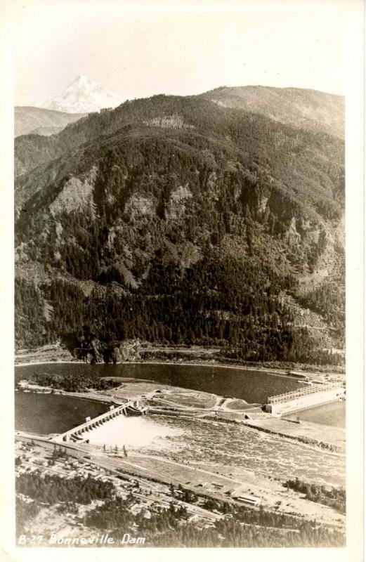 OR and WA - Bonneville Dam - RPPC