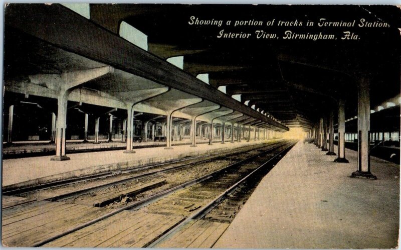 1910s Interior View Terminal Station Birmingham AL Postcard