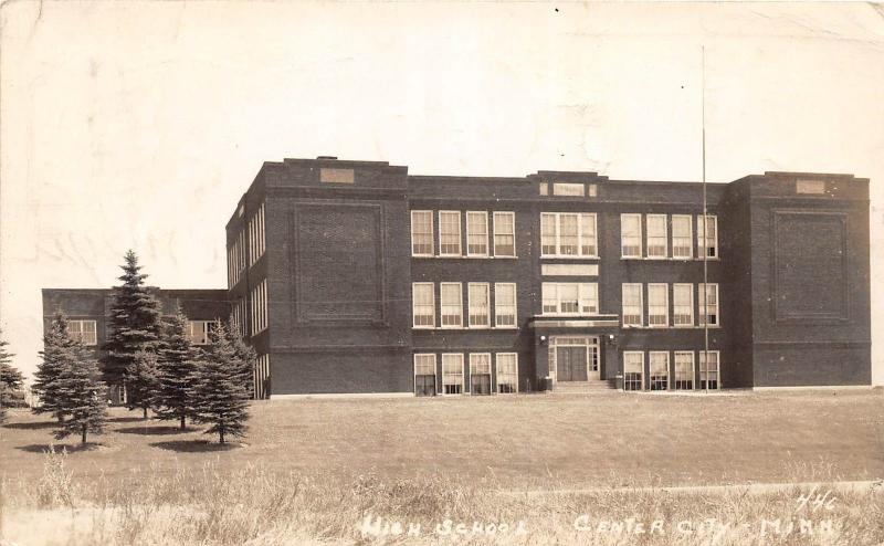 B81/ Center City Minnesota Mn Real Photo RPPC Postcard 1946 High School