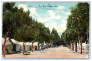 1910 View Of Tent City Catalina Island Avalon California CA Antique Postcard