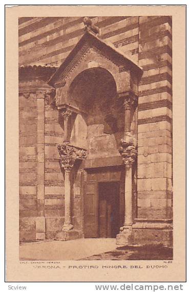 Protiro Minore Del Duomo, Verona (Veneto), Italy, 1910-1920s
