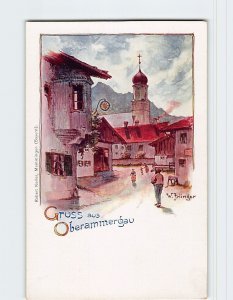 Postcard Gruss aus Oberammergau, Germany