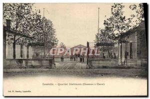 Postcard Old Army Barracks Luneville District Dietmann Hunters on horseback