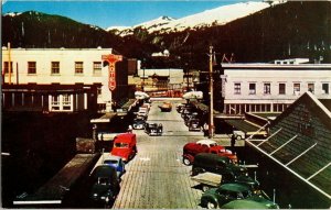 Ketchikan Alaska Fishing Center Tourist Pulp Mill Natural Color CA Postcard Vtg 