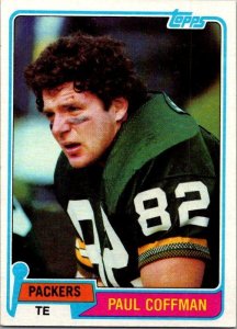 1981 Topps Football Card Paul Coffman Green Bay Packers sk10364