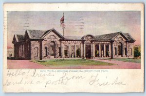 Cleveland Ohio Postcard British Pavilion Reproduction Banquet Hall Palace c1905