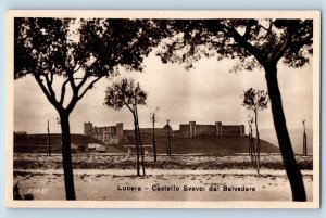 Lucera Foggia Italy Postcard Lucera Swabian Castle From Belvedere c1920's