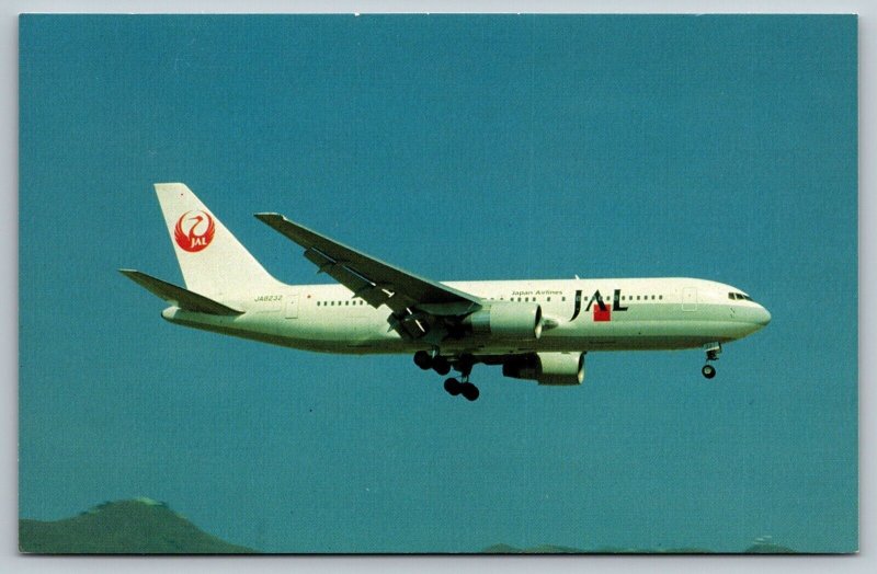 VIntage Airline Airplane Postcard - Japan Air Lines - Boeing B 767-246