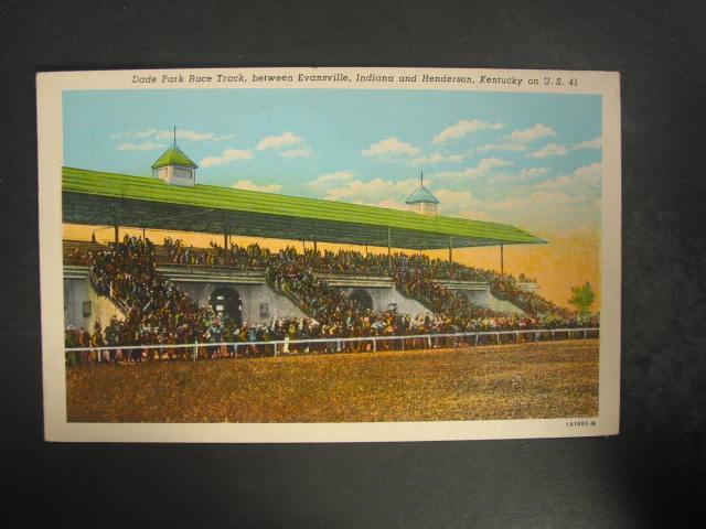 HENDERSON KY Dade Park HORSE RACE TRACK Old Postcard