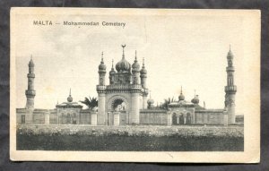 dc1821 - MALTA 1920s Mohammedian Cemetery. Islam. Postcard