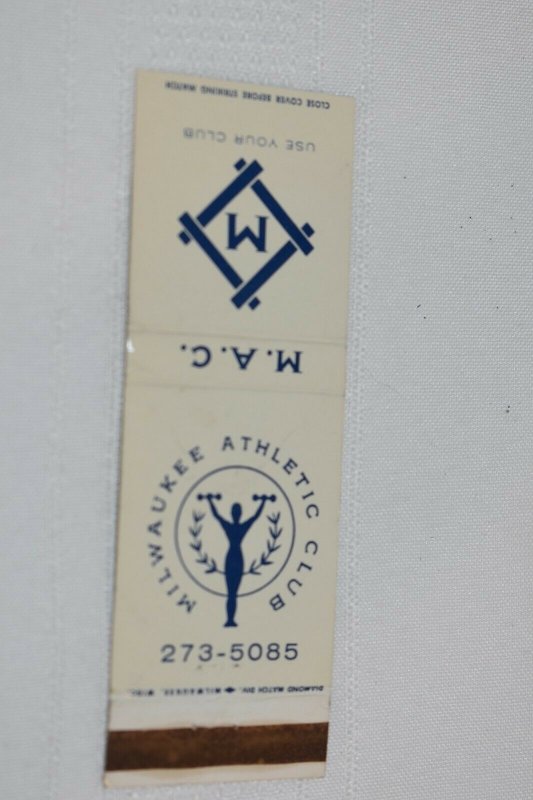 Milwaukee Athletic Club Wisconsin 20 Strike Matchbook Cover