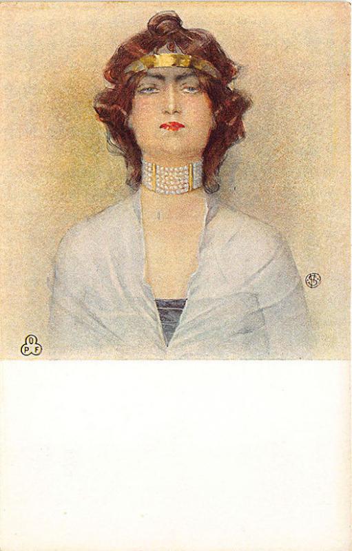 Beautiful Woman OPF Publisher Signed SV Postcard