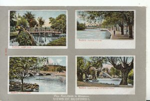 Bedfordshire  Postcard - Views of Bedford - Four Post-Cards in Miniature 16321A