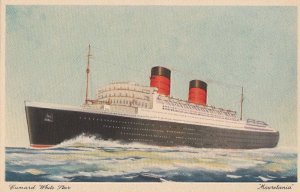 Postcard Ship Cunard White Star Line Mauretania