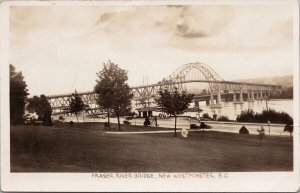 Pattullo Fraser River Bridge New Westminster BC RPPC Postcard H54 *as is