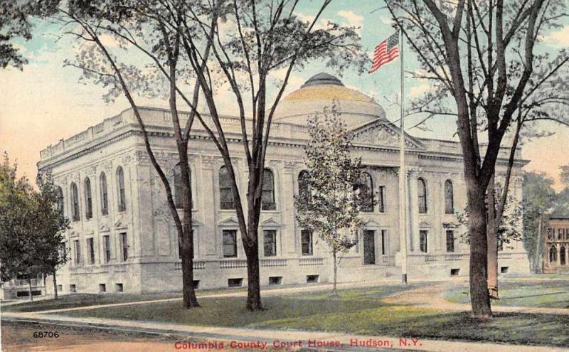 Hudson New York Court House Antique Postcard J53131