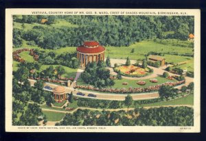 Birmingham, Alabama/AL Postcard, Vestavia, Home Of Geo. Ward, Crest Of shades Mt