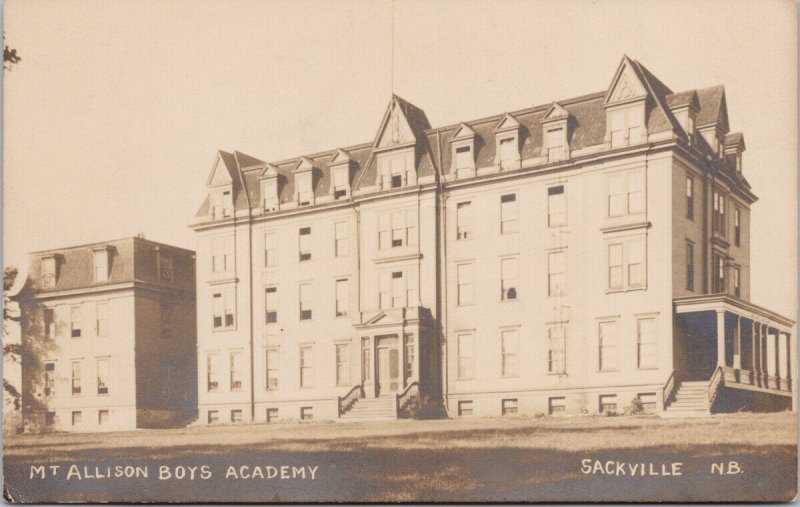 Sackville New Brunswick Mt Allison Boys Academy Real Photo Postcard E86