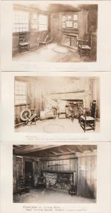 (3 cards) RPPC Paul Revere House Interior - Boston MA, Massachusetts