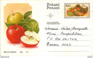 RSA South Africa Postal Stationery Apple to Excom