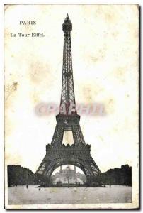 Old Postcard Paris Eiffel Tower