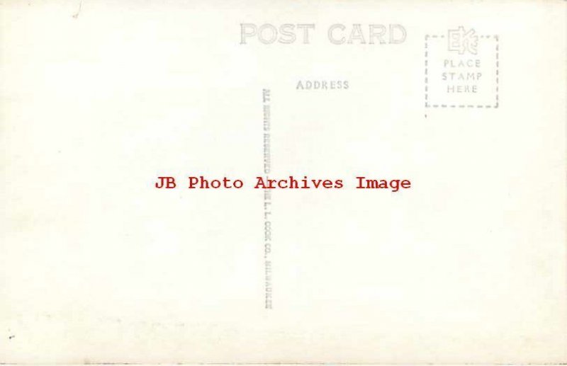 IA, Mount Vernon, Iowa, RPPC, Cornell College, Rood Hall, LL Cook No H3