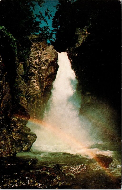 Glen Ellis Falls Pinkham Notch White Mountain NH New Hampshire Postcard VTG UNP  