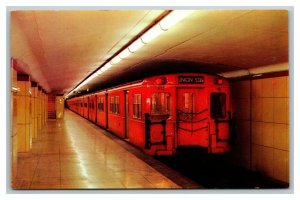 Vintage 1970's Postcard Ultra Modern Subway Cars in Toronto Ontario Canada